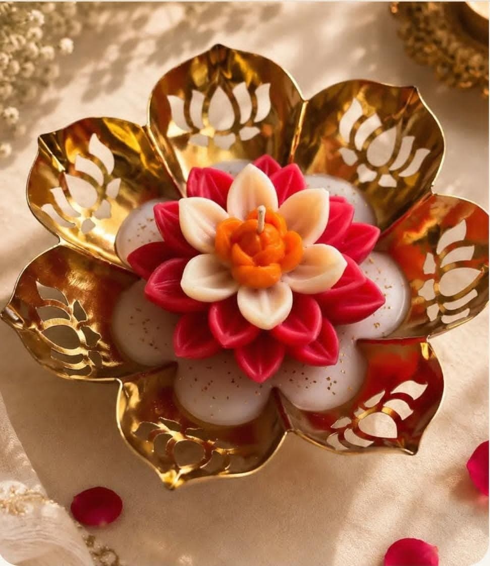 Festive lotus urli bowl